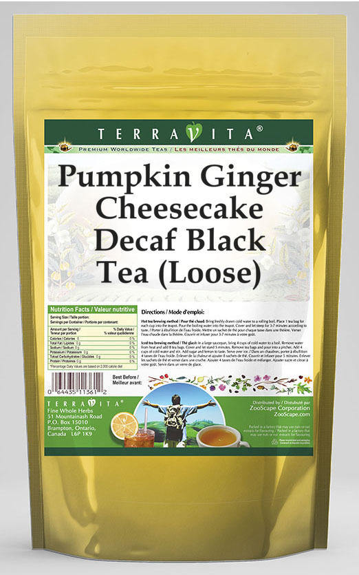 Pumpkin Ginger Cheesecake Decaf Black Tea (Loose)