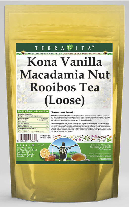 Kona Vanilla Macadamia Nut Rooibos Tea (Loose)