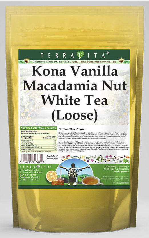Kona Vanilla Macadamia Nut White Tea (Loose)