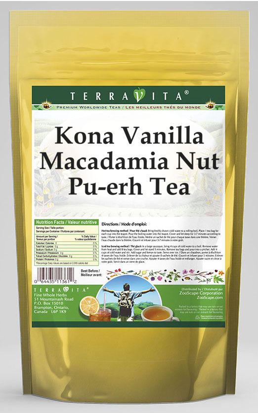 Kona Vanilla Macadamia Nut Pu-erh Tea
