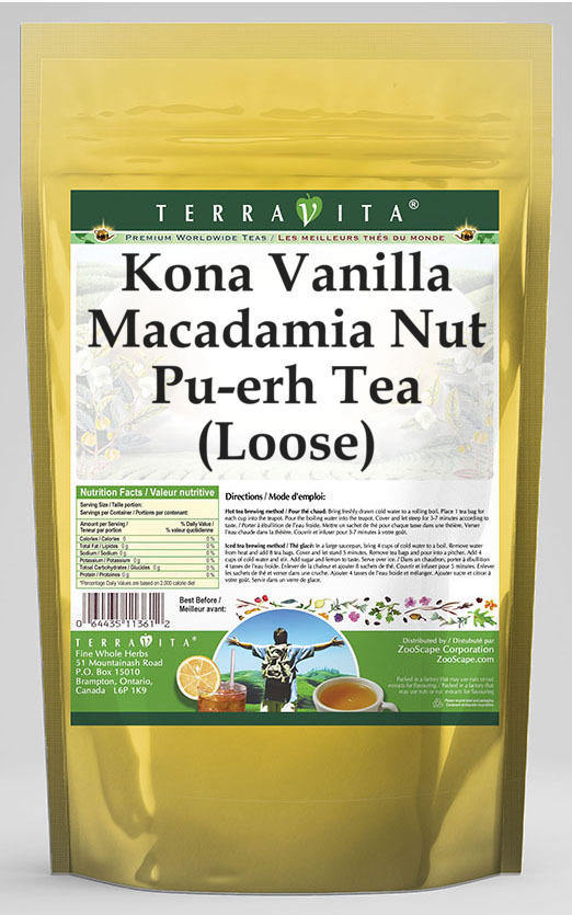 Kona Vanilla Macadamia Nut Pu-erh Tea (Loose)