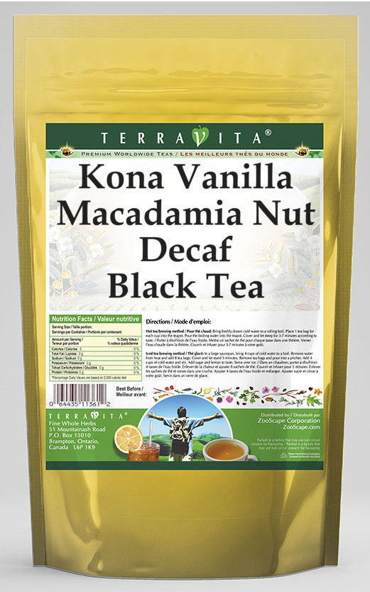Kona Vanilla Macadamia Nut Decaf Black Tea