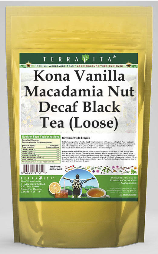 Kona Vanilla Macadamia Nut Decaf Black Tea (Loose)