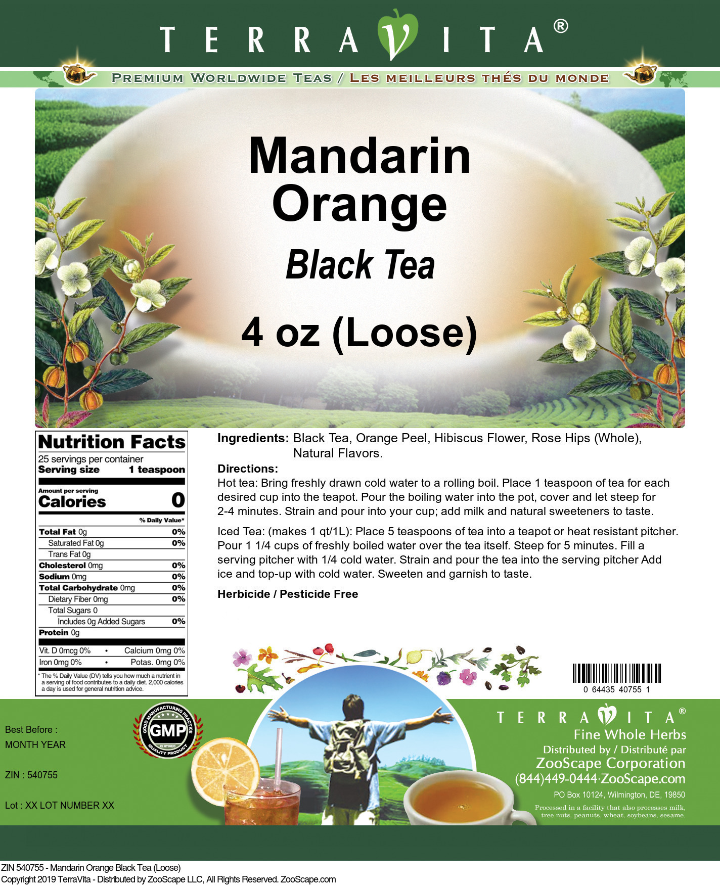 Mandarin Orange Black Tea (Loose) - Label