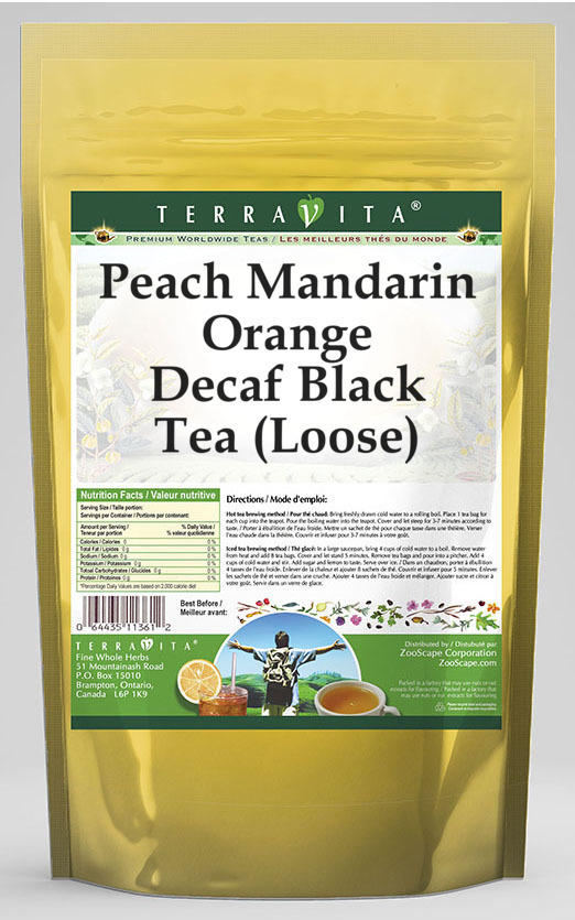 Peach Mandarin Orange Decaf Black Tea (Loose)