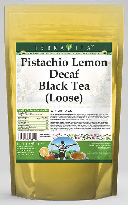 Pistachio Lemon Decaf Black Tea (Loose)