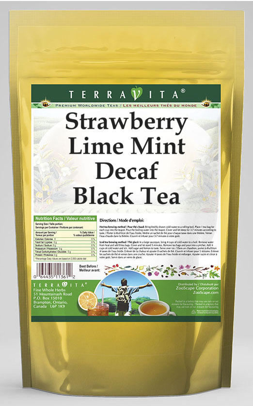 Strawberry Lime Mint Decaf Black Tea