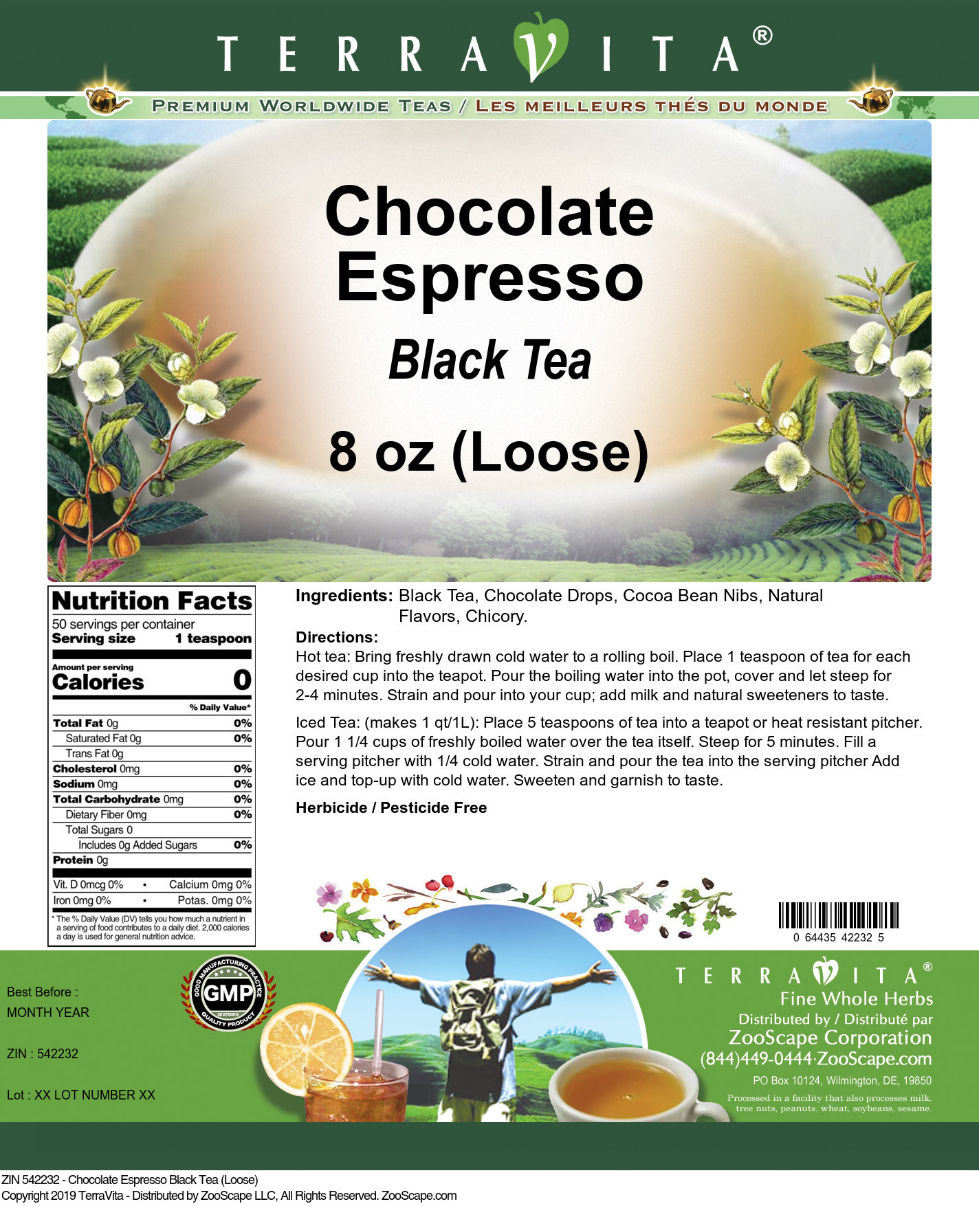 Chocolate Espresso Black Tea (Loose) - Label
