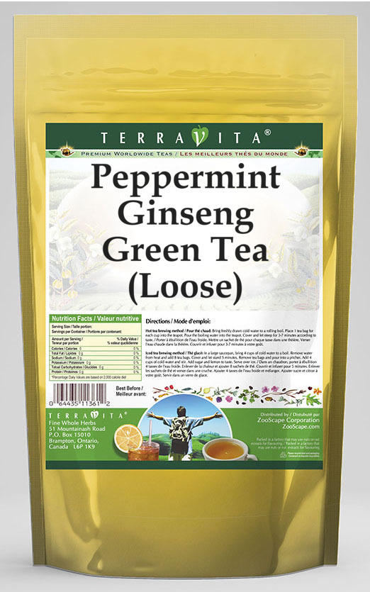 Peppermint Ginseng Green Tea (Loose)