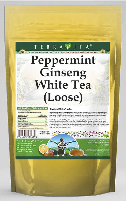 Peppermint Ginseng White Tea (Loose)