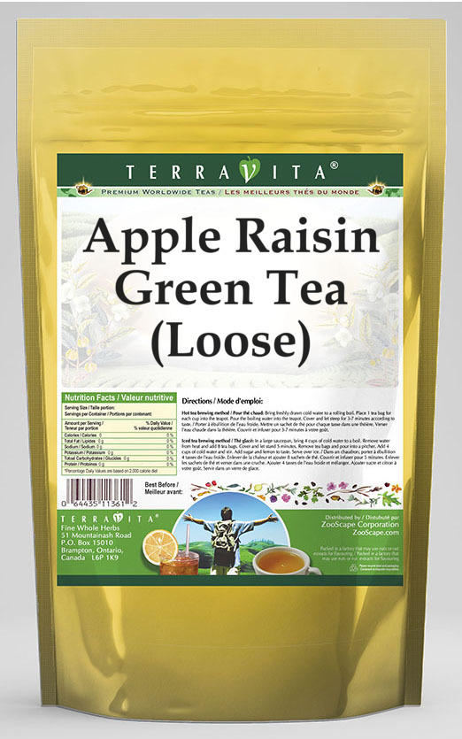 Apple Raisin Green Tea (Loose)