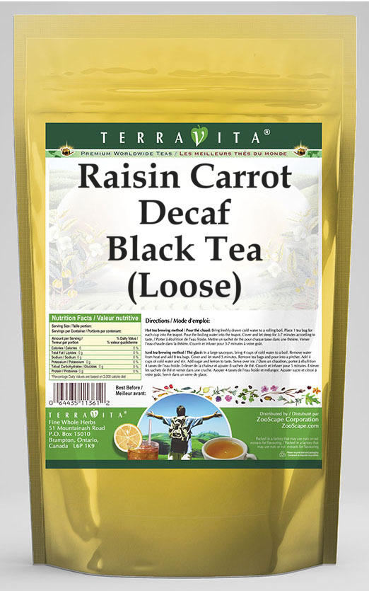 Raisin Carrot Decaf Black Tea (Loose)
