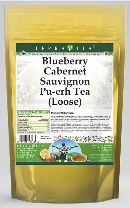 Blueberry Cabernet Sauvignon Pu-erh Tea (Loose)