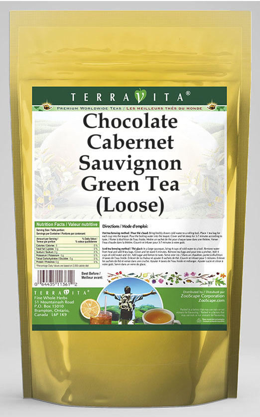 Chocolate Cabernet Sauvignon Green Tea (Loose)