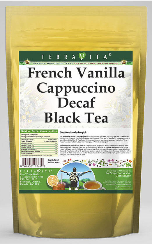 French Vanilla Cappuccino Decaf Black Tea