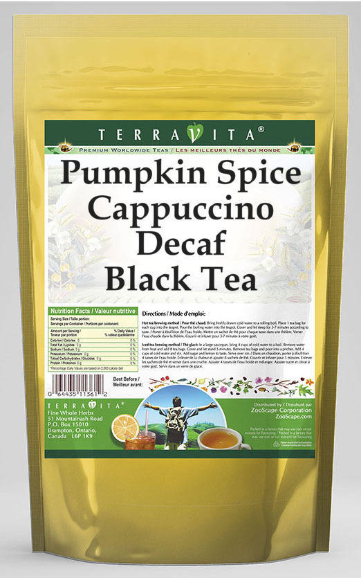 Pumpkin Spice Cappuccino Decaf Black Tea