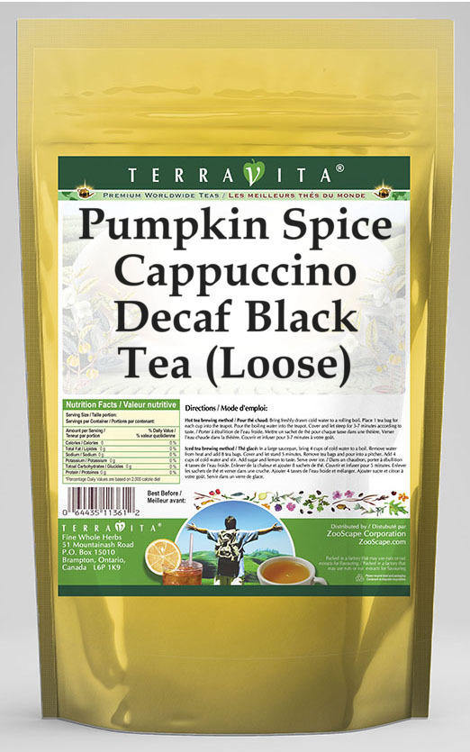 Pumpkin Spice Cappuccino Decaf Black Tea (Loose)