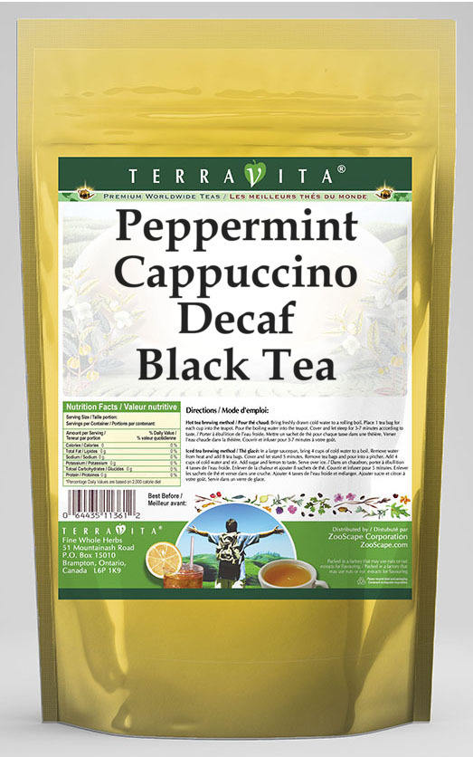 Peppermint Cappuccino Decaf Black Tea