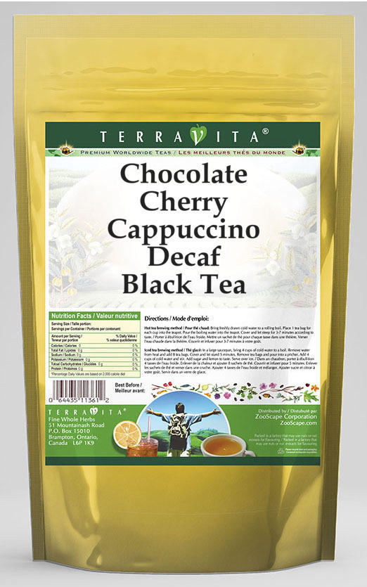 Chocolate Cherry Cappuccino Decaf Black Tea