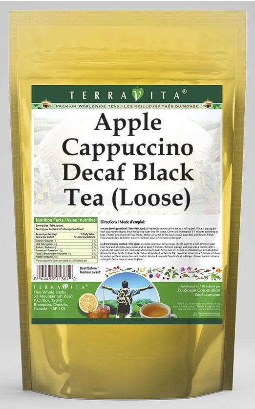 Apple Cappuccino Decaf Black Tea (Loose)