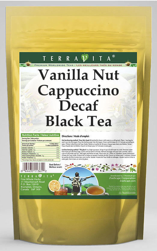 Vanilla Nut Cappuccino Decaf Black Tea