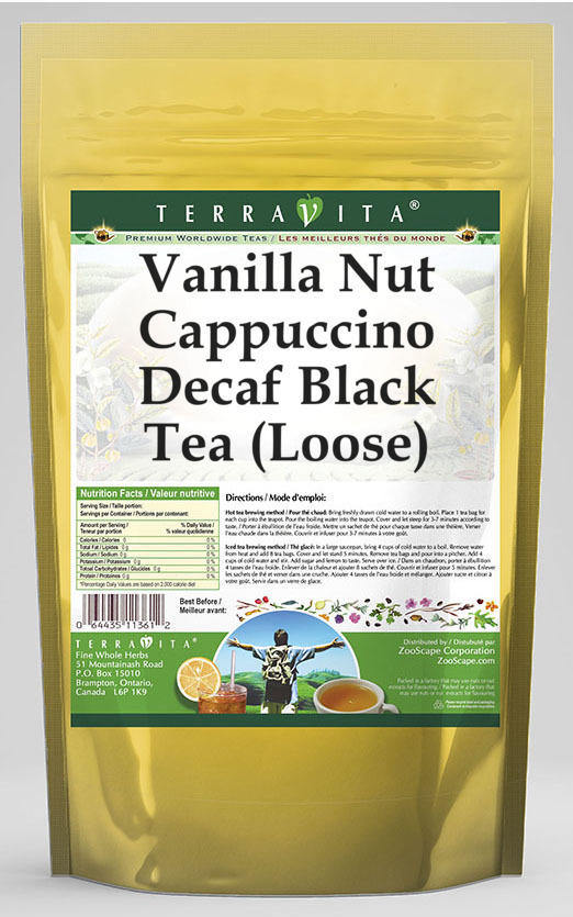 Vanilla Nut Cappuccino Decaf Black Tea (Loose)