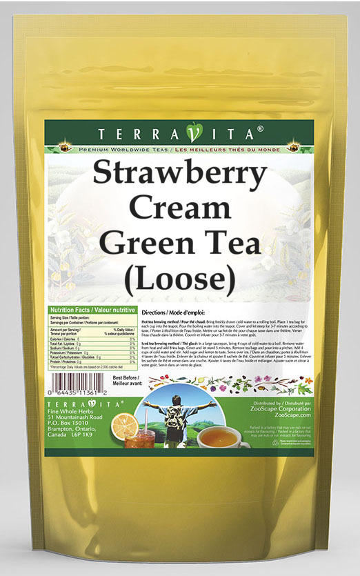 Strawberry Cream Green Tea (Loose)