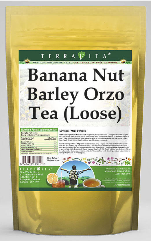 Banana Nut Barley Orzo Tea (Loose)