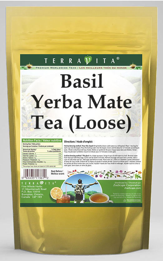 Basil Yerba Mate Tea (Loose)