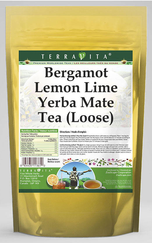 Bergamot Lemon Lime Yerba Mate Tea (Loose)