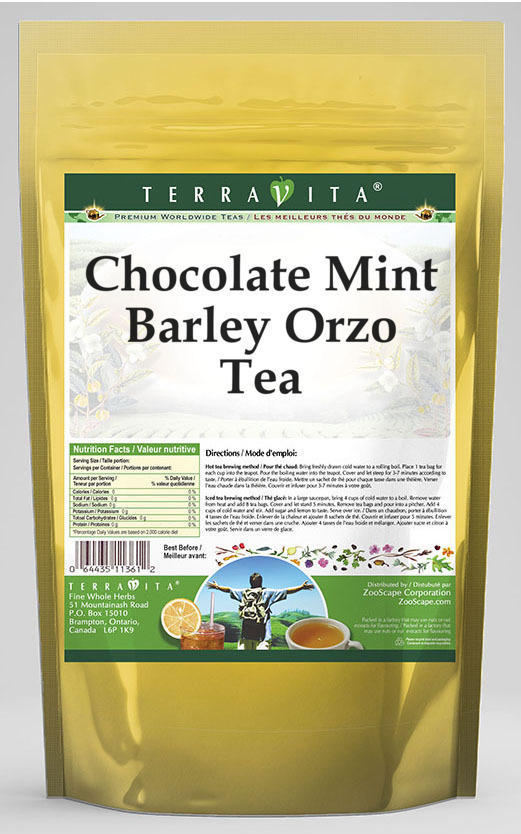 Chocolate Mint Barley Orzo Tea