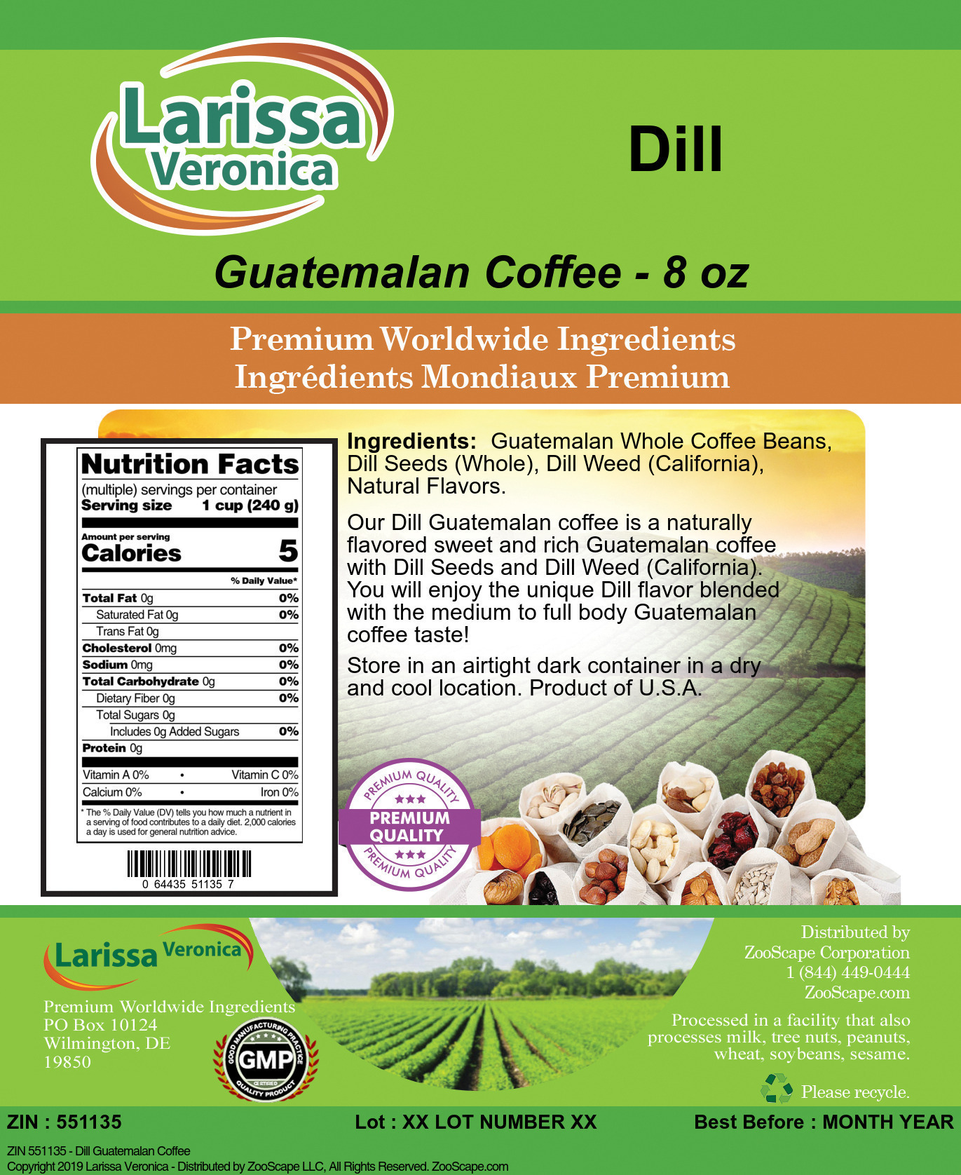 Dill Guatemalan Coffee - Label