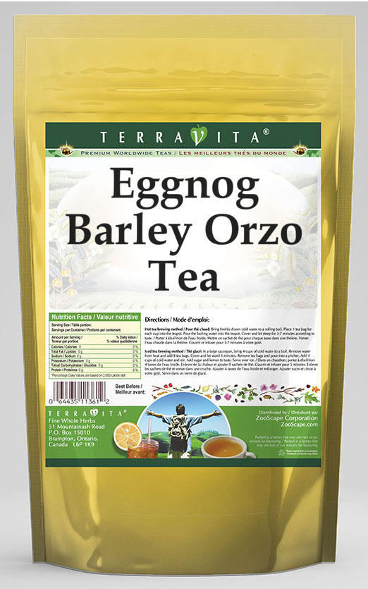Eggnog Barley Orzo Tea