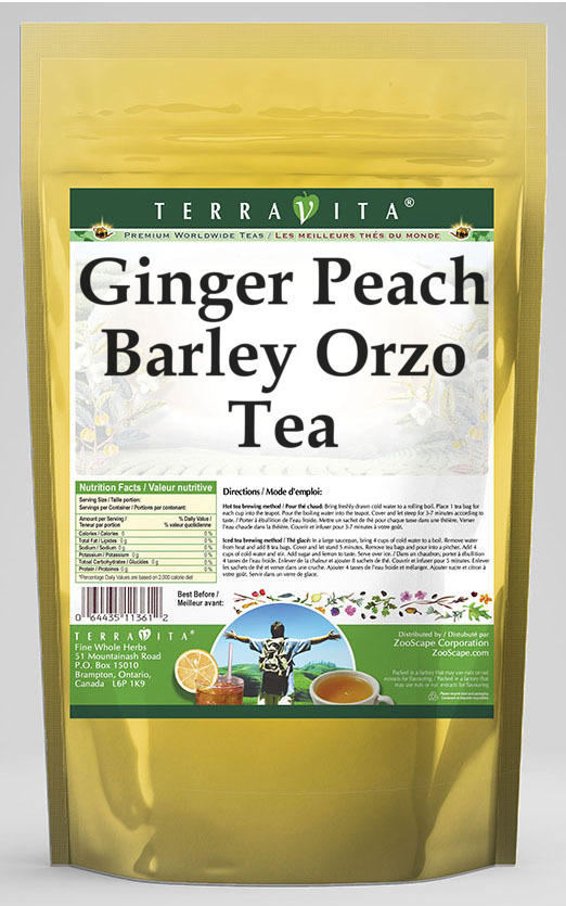 Ginger Peach Barley Orzo Tea