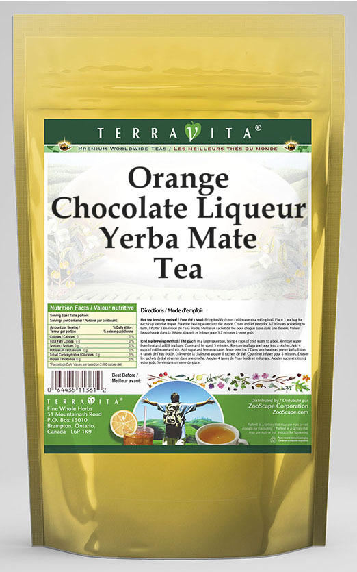Orange Chocolate Liqueur Yerba Mate Tea