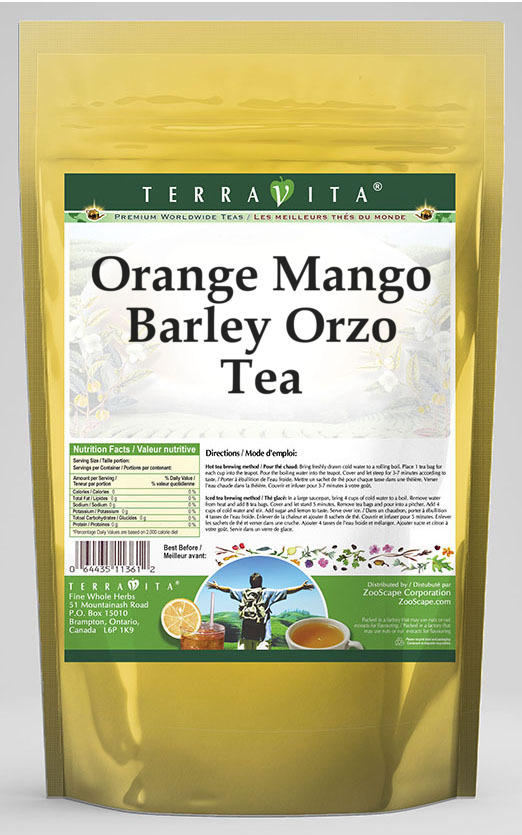 Orange Mango Barley Orzo Tea