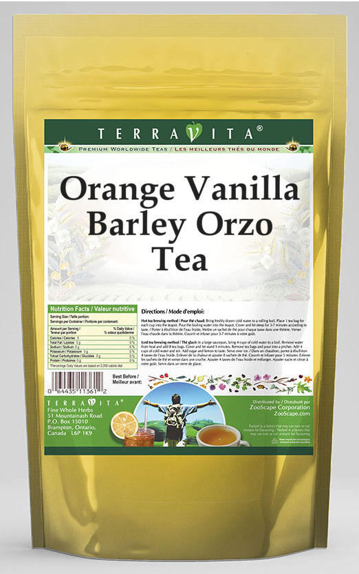 Orange Vanilla Barley Orzo Tea