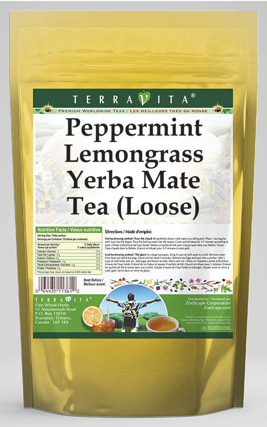 Peppermint Lemongrass Yerba Mate Tea (Loose)