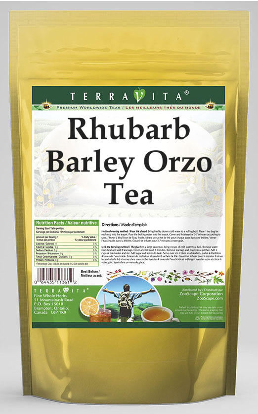 Rhubarb Barley Orzo Tea