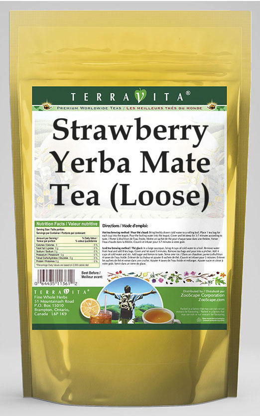 Strawberry Yerba Mate Tea (Loose)