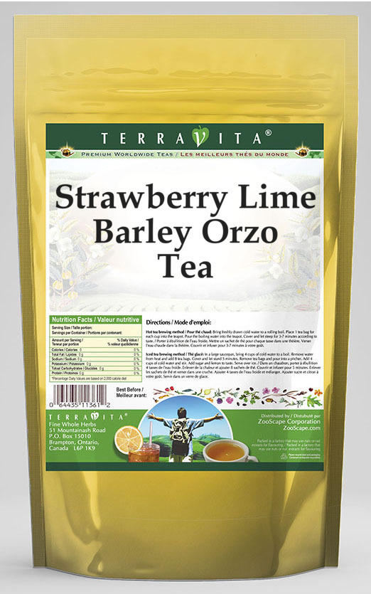 Strawberry Lime Barley Orzo Tea
