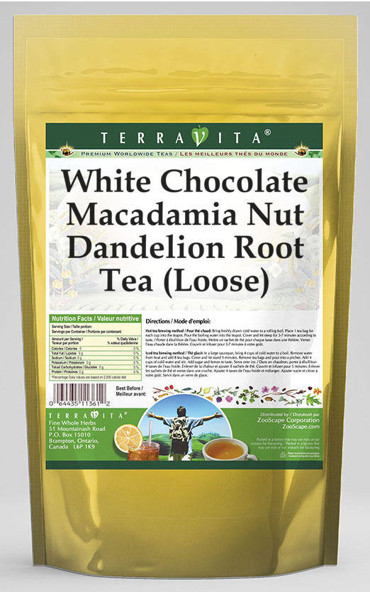 White Chocolate Macadamia Nut Dandelion Root Tea (Loose)