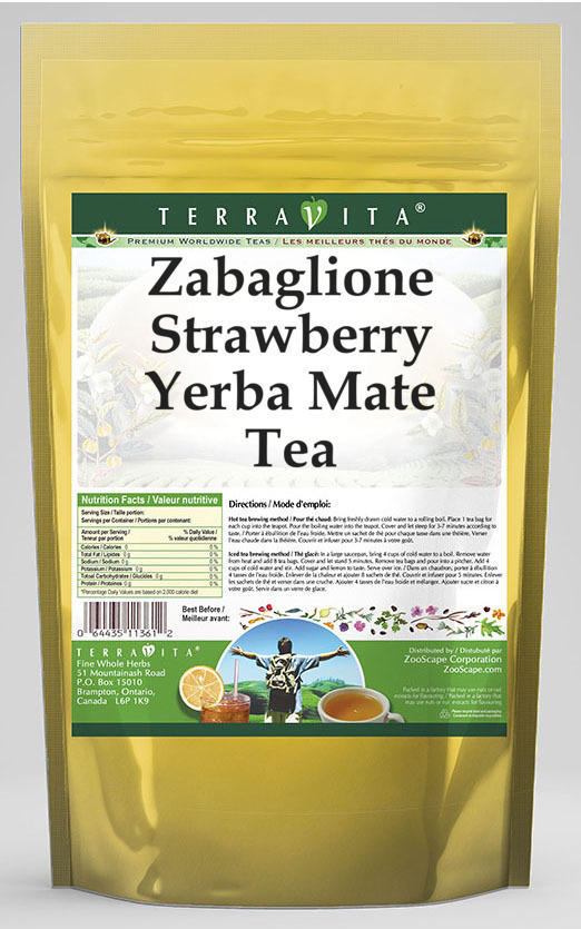 Zabaglione Strawberry Yerba Mate Tea