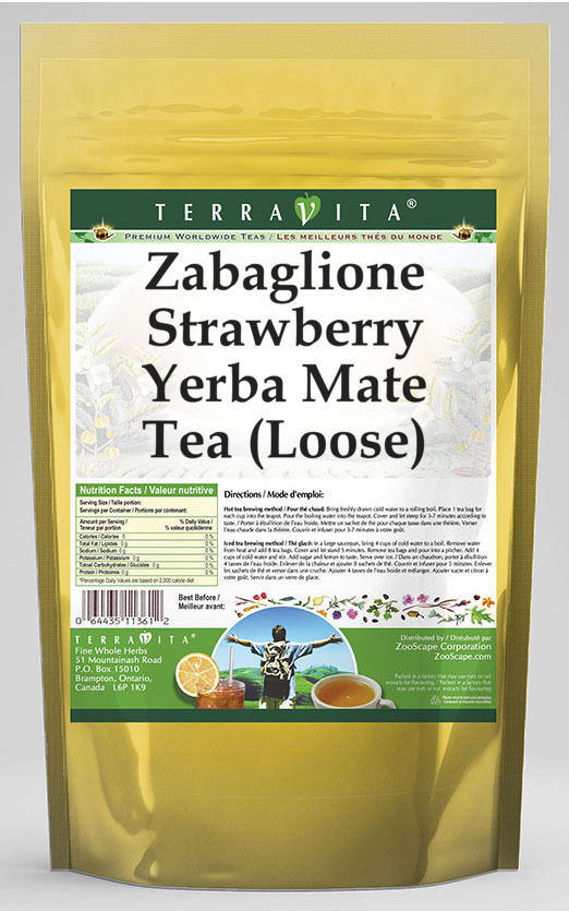 Zabaglione Strawberry Yerba Mate Tea (Loose)