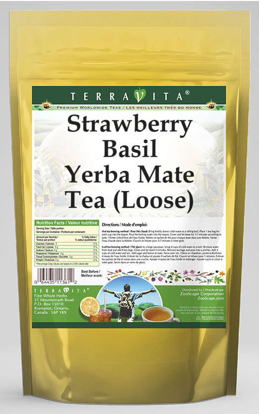 Strawberry Basil Yerba Mate Tea (Loose)