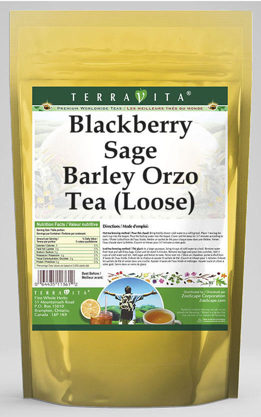 Blackberry Sage Barley Orzo Tea (Loose)
