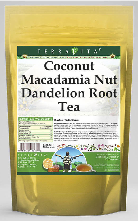 Coconut Macadamia Nut Dandelion Root Tea