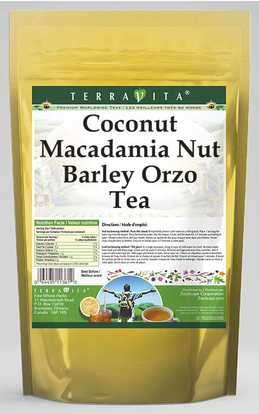 Coconut Macadamia Nut Barley Orzo Tea