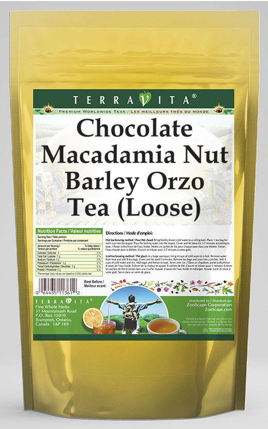 Chocolate Macadamia Nut Barley Orzo Tea (Loose)
