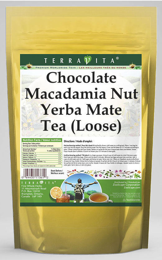 Chocolate Macadamia Nut Yerba Mate Tea (Loose)